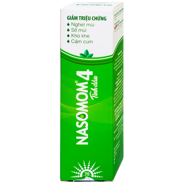 Tinh dầu Nasomom trị cảm cúm, trị nghẹt mũi, sổ mũi, khò khè (70ml) - Ảnh 2
