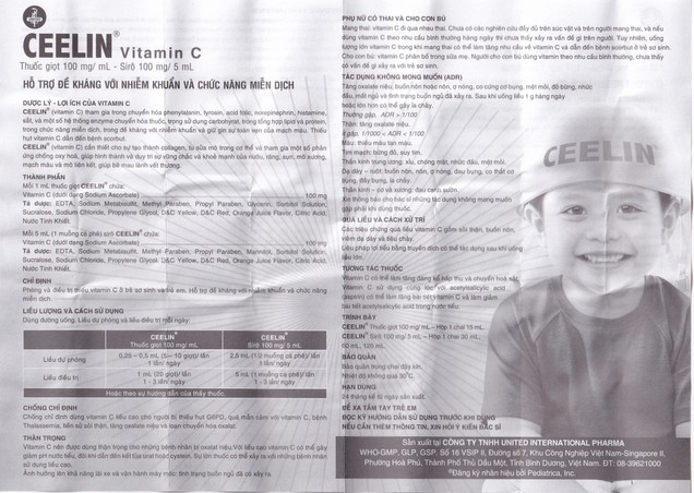 Siro Ceelin bổ sung Vitamin C, tăng cường sức đề kháng (60ml) - Ảnh 2