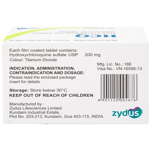 HCQ 200mg phòng sốt rét và điều trị sốt rét cấp tính (10 vỉ x 10 viên) - Ảnh 4