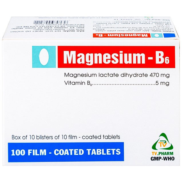 Magnesium-B6 TV.Pharm giảm các triệu chứng thiếu hụt magnesi, nôn mửa, khó chịu (10 vỉ x 10 viên) - Ảnh 5