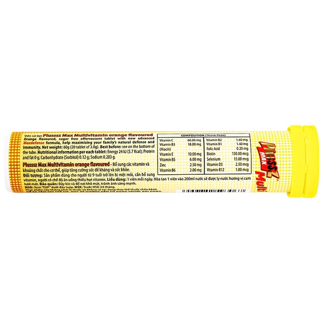 Plusssz Gold Max Vitamin Cam bổ sung vitamin và khoáng chất cho cơ thể (20 viên) - Ảnh 4