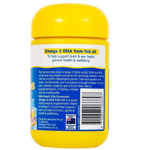 Kids Smart Vita Gummies Omega-3 DHA Fish Oil hỗ trợ tăng cường sức khỏe (60 viên) - Ảnh 4