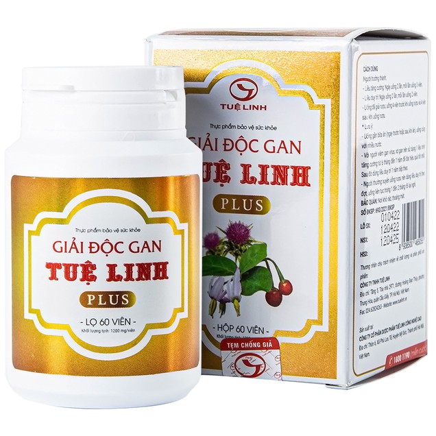 Viên uống Tuệ Linh Plus gan hỗ trợ giải độc gan, tăng cường chức năng gan (60 viên)