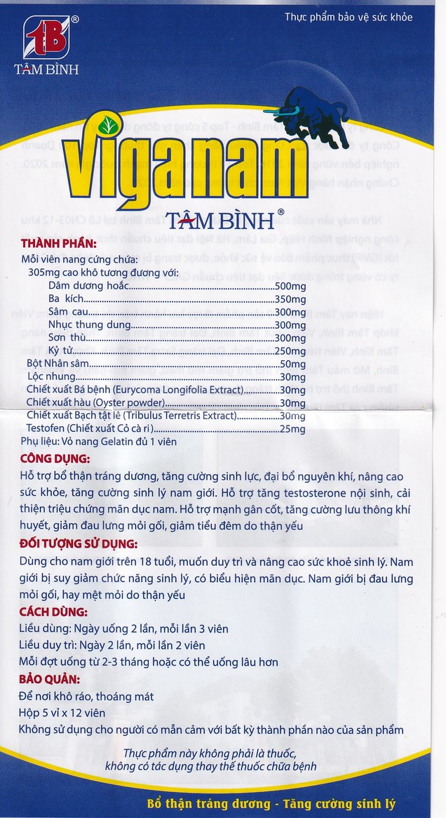 Viên uống Viganam bổ thận hỗ trợ bổ thận tráng dương (5 vỉ x 12 viên) - Ảnh 7