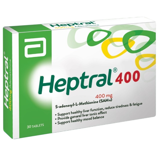 Heptral 400 hỗ trợ gan, tăng cường chức năng gan (3 vỉ x 10 viên)