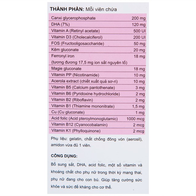 MaxPremium Naga Plus Thai Phụ hỗ trợ tăng sức khỏe, đề kháng cho thai phụ (30 viên) - Ảnh 9