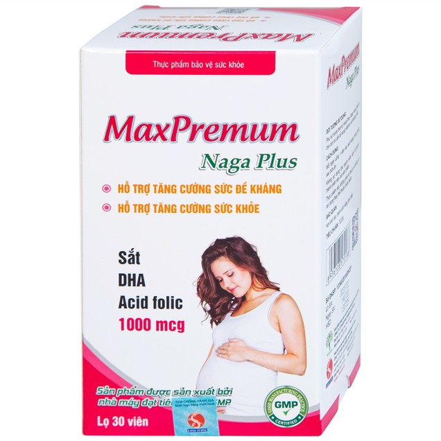 MaxPremium Naga Plus Thai Phụ hỗ trợ tăng sức khỏe, đề kháng cho thai phụ (30 viên) - Ảnh 10